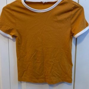 mustard yellow crop top